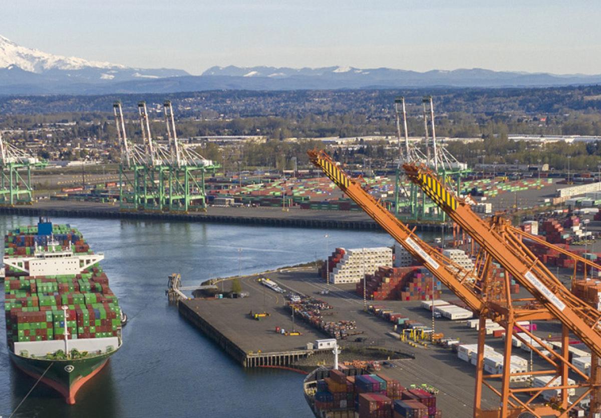 Ships in the Blair Waterway